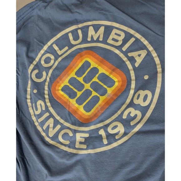 Columbia Sportswear Men's Light Blue T-Shirt Graphic Print Short Sleeve Size S - Picture 7 of 7